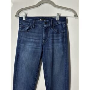 Mother Denim Looker Jeans Dreamy Blue Dark Wash  Mid Rise Stretch Skinny Size 24